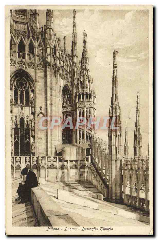 CPA Milano Duomo Dettaglio Tiburio