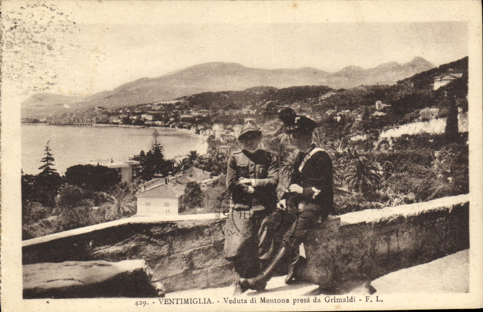 CPA Ventimiglia Veduta di Mentone presa da Grimaldi