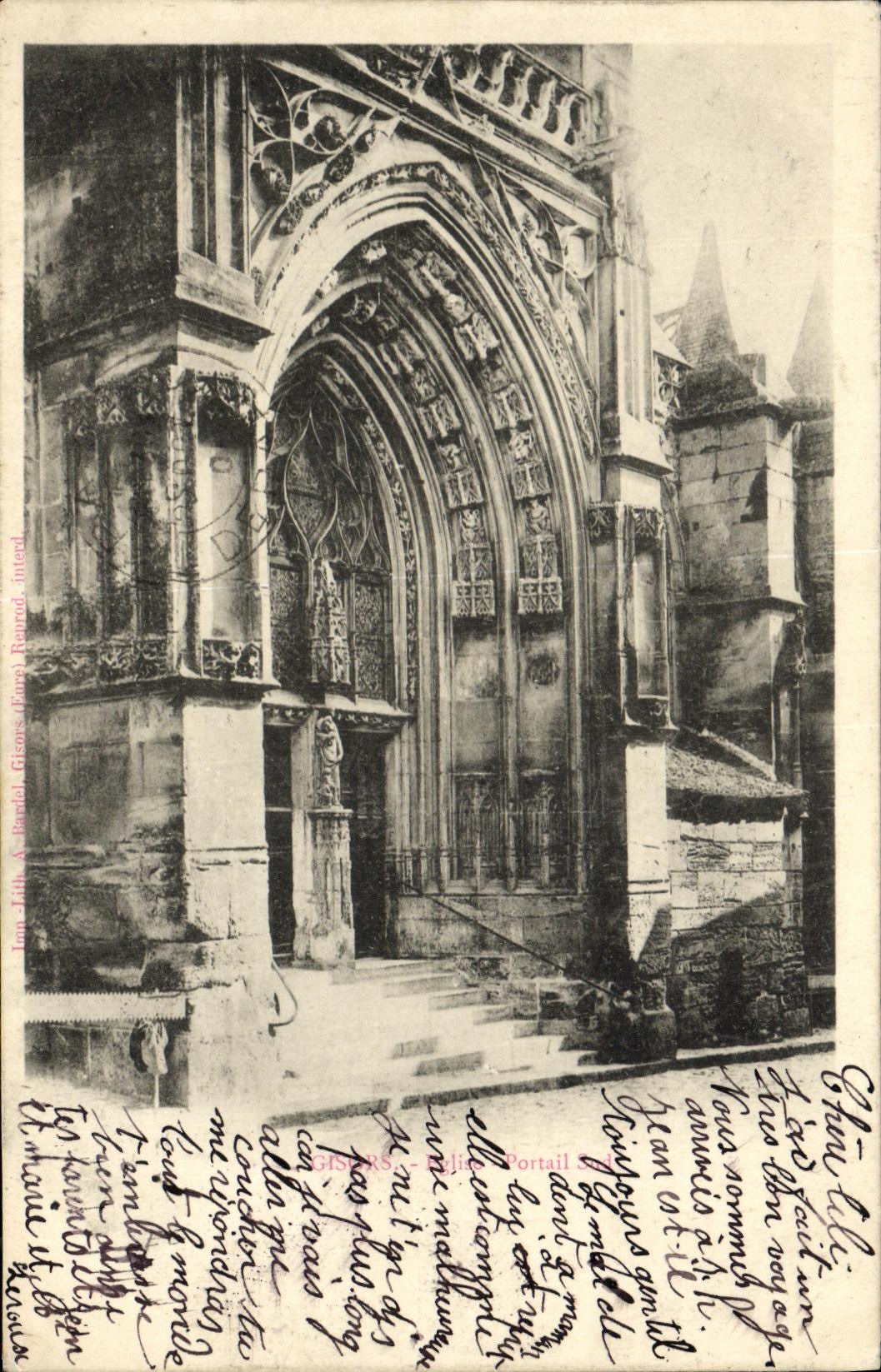 CPA Gisors Eglise portail sud