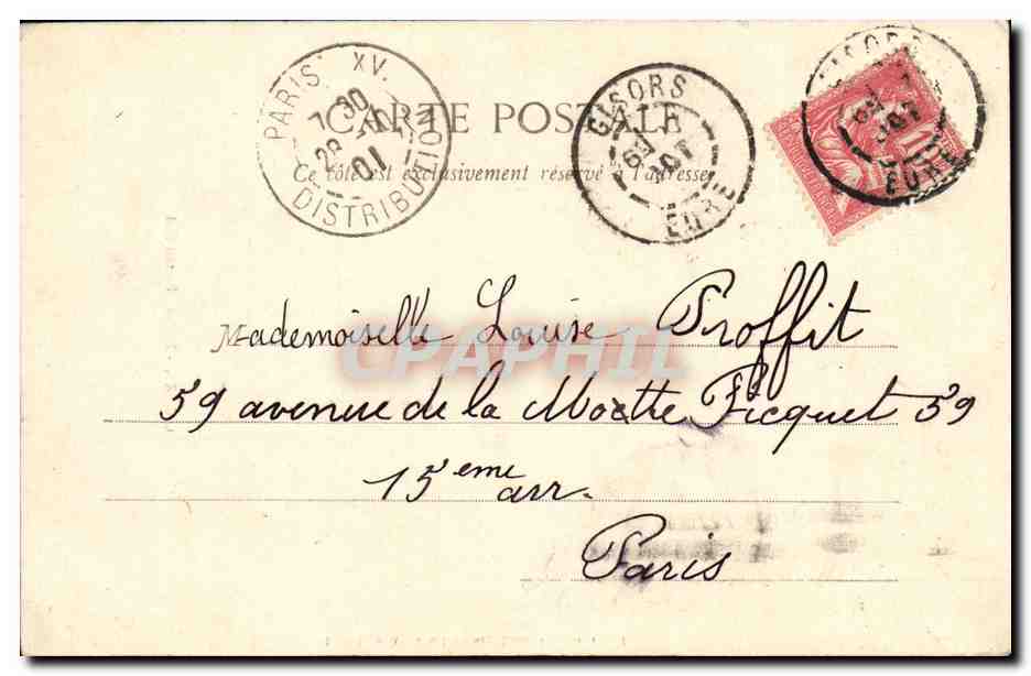 CPA Gisors Eglise portail sud — Rückseite