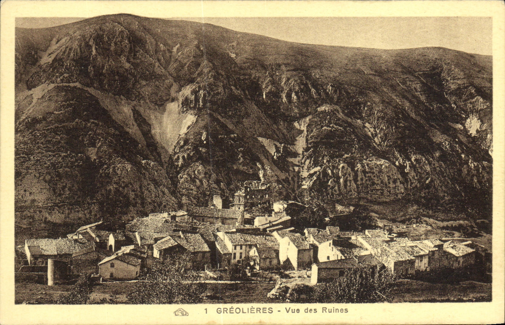 CPA Greolieres vue des Ruines