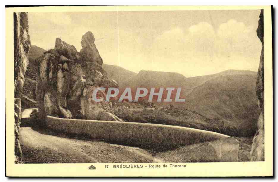 CPA Greolieres Route de Thorenc