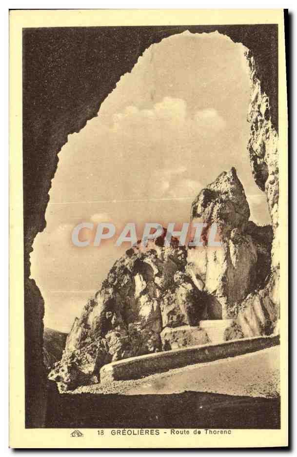 CPA Greolieres Route de Thorenc