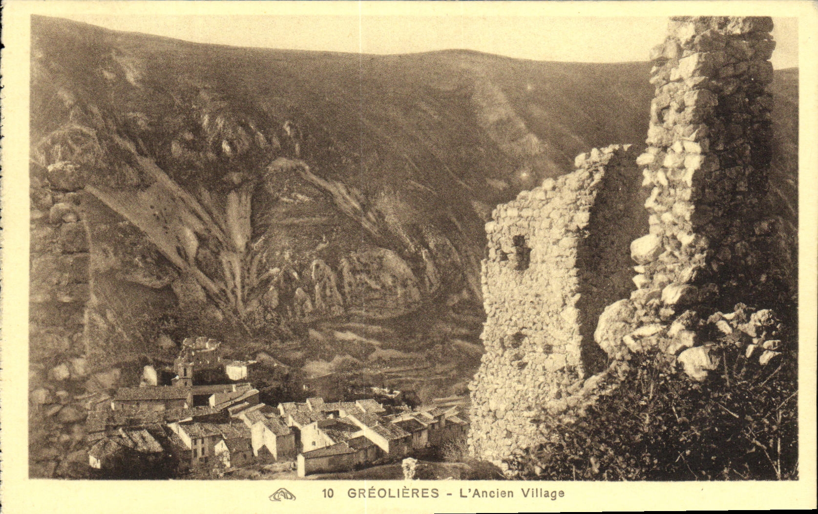 CPA Greolieres L Ancien Village