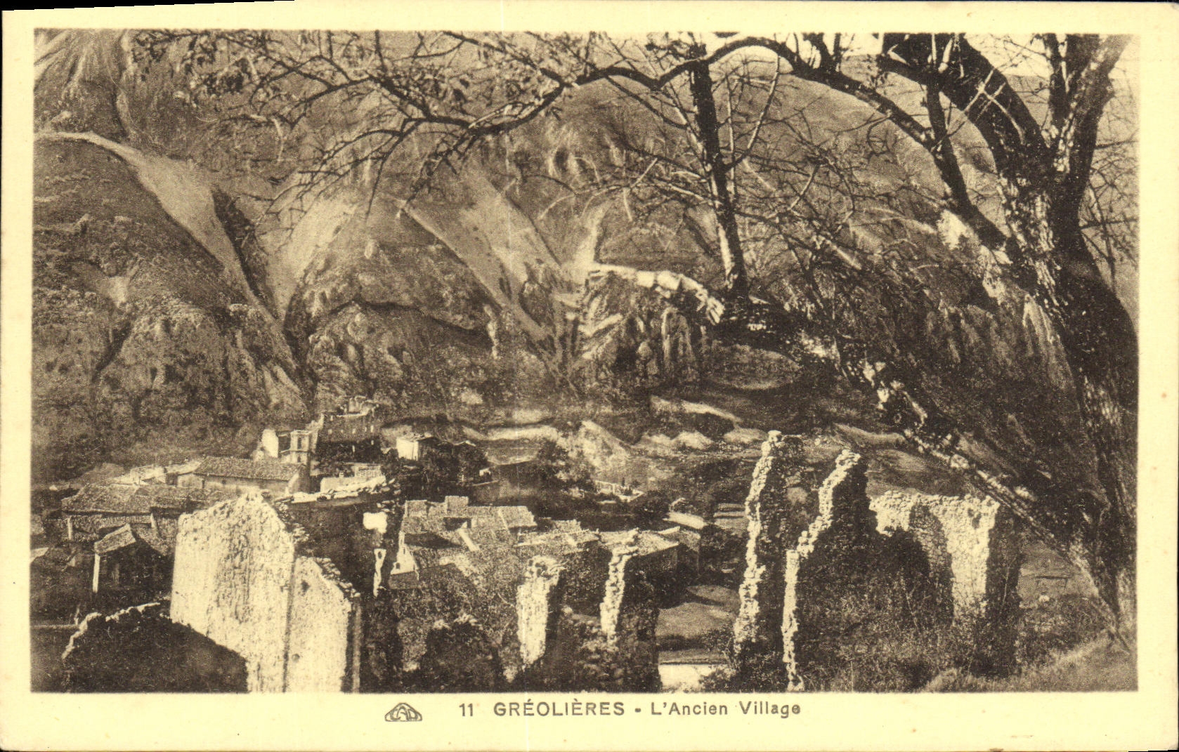 CPA Greolieres L Ancien Village