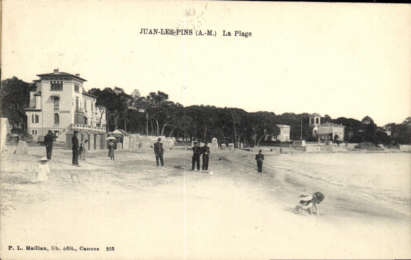 Juan-les-Pins (A.M.) — Die Strände — P. L. Maillan, lib. édit., Cannes 253