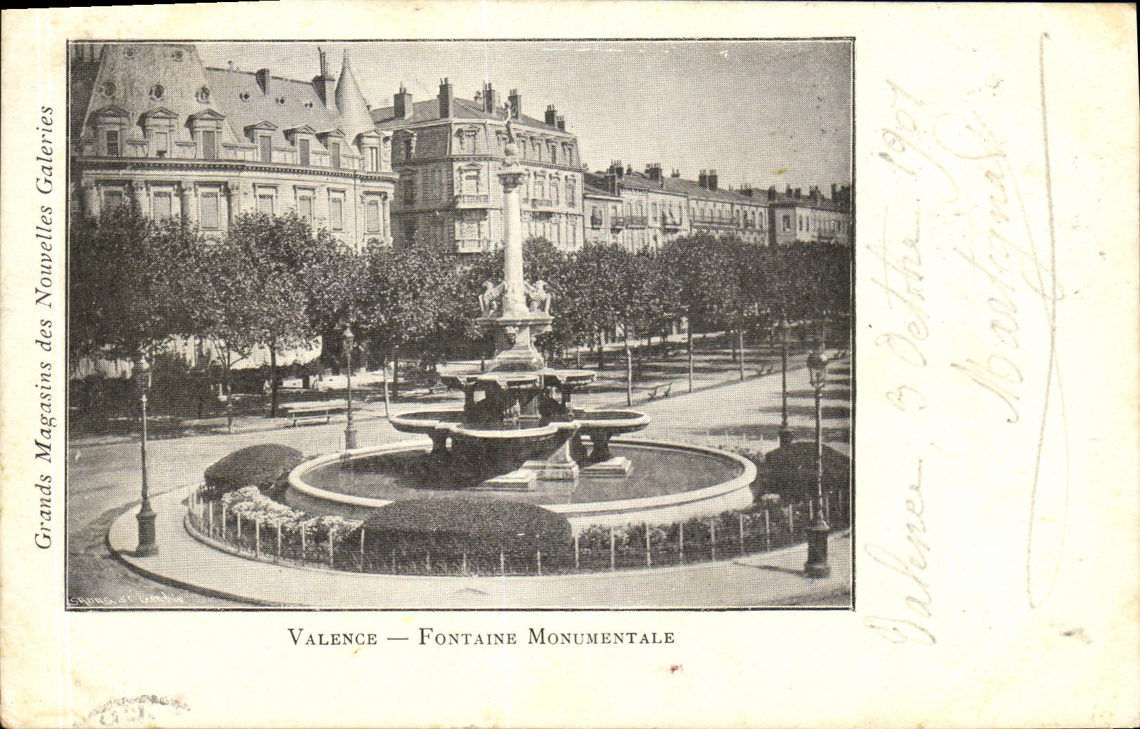 Valence — Fontaine Monumentale — Grands Magasins des Nouvelles Galeries