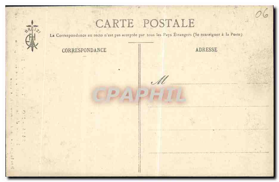 CPA Morgat Anse de Dinant Entree de la chambre des Korrigans  — Rückseite