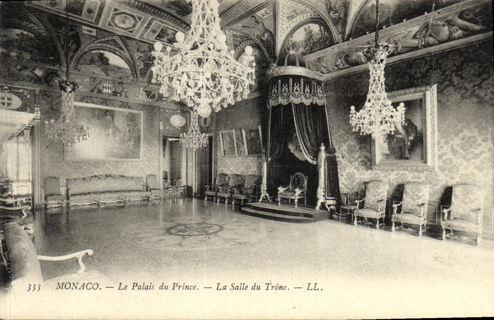 CPA Monaco Le Palais du Prince La Salle du trone 