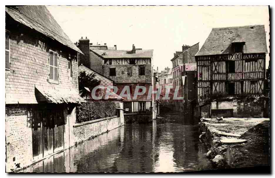 Pont-Audemer (Eure) — Vue pittoresque d'un bras de la Risle — Graphphil