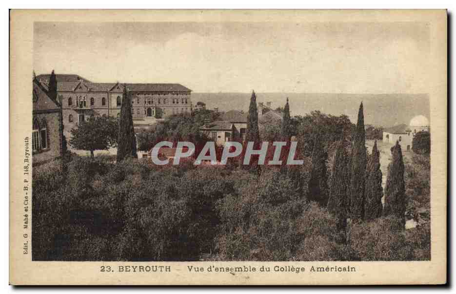 CPA Beyrouth Liban vue d ensemble du college americain 
