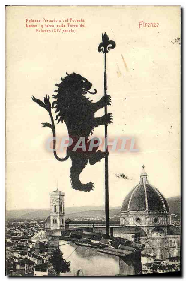 CPA Firenze Palazza Pretorie del Podesta Lion