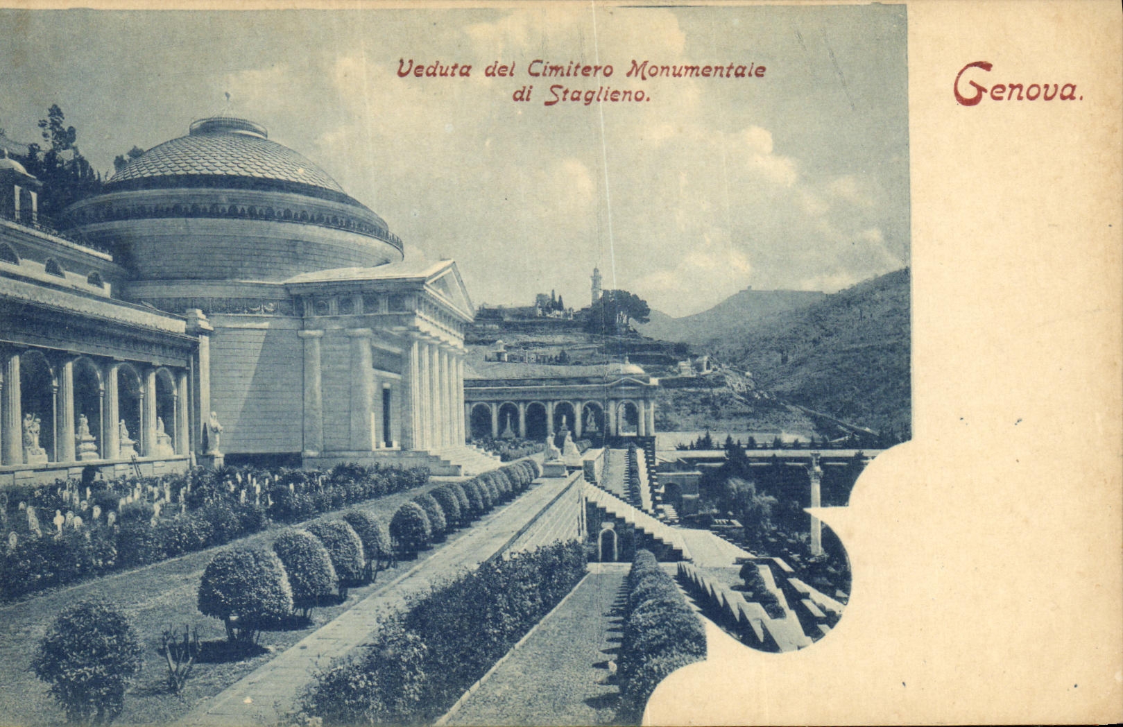 CPA Genova Veduta del Cimitero Monumentale di Staglieno