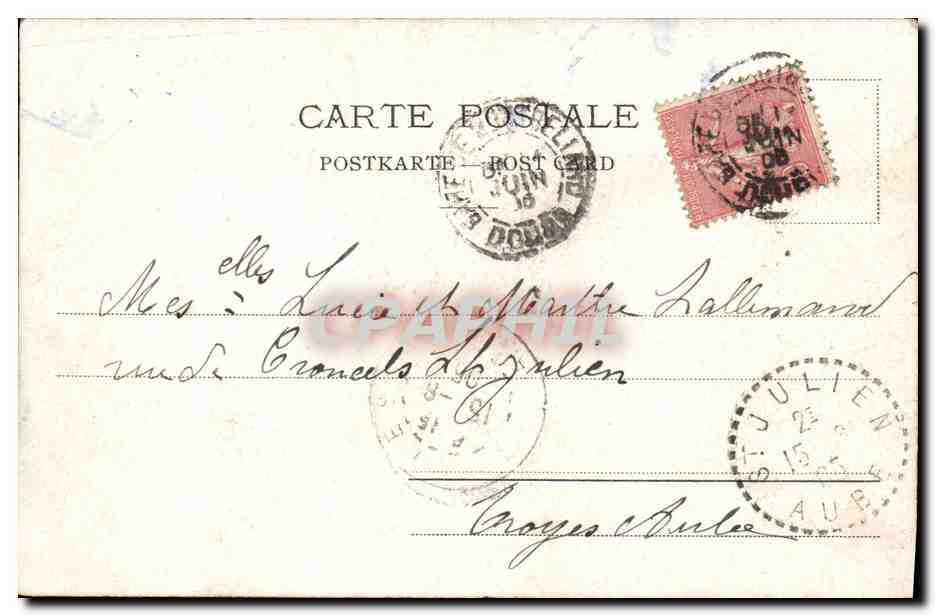 CPA Geneve Debarcadere du Jardin Anglais Bateau  — Rückseite