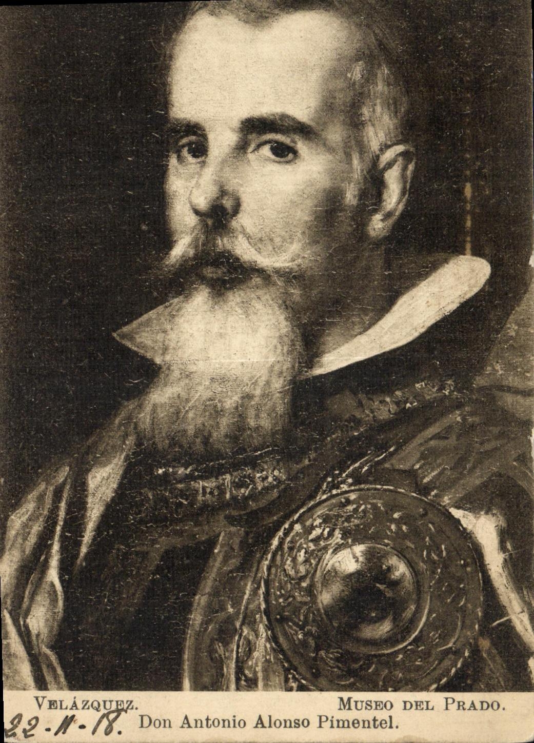 CPA Velazquez Museo Del Prado Don Antonio Alonso Pimentel