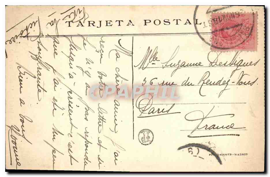 CPA Velazquez Museo Del Prado Don Antonio Alonso Pimentel — Verso