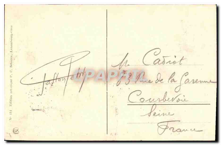 CPA La Ville Basse du Grund et la Ville Haute Grand Und Oberstadt — Verso