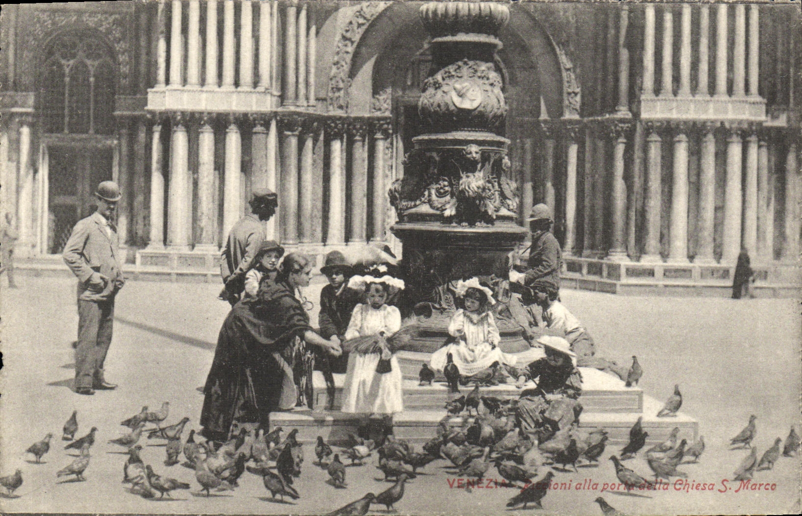 CPA Venezia Enfants Pigeons