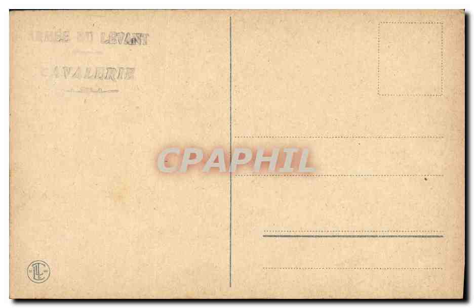 CPA Jardin dans L Oasis Au dos Cachet Armee du levant Cavalerie  — Rückseite
