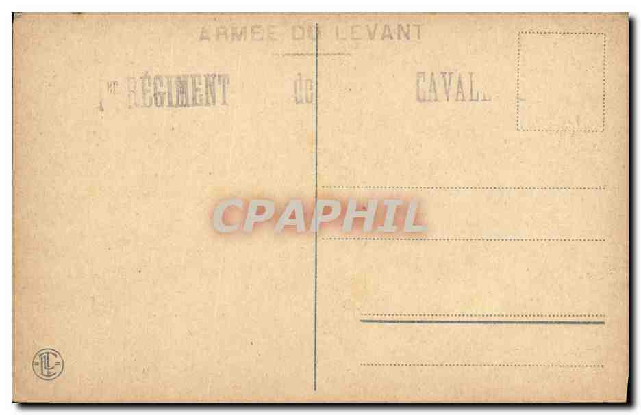 CPA Dans L Oasis Au dos Cachet Armee du levant Cavalerie Militaria  — Rückseite