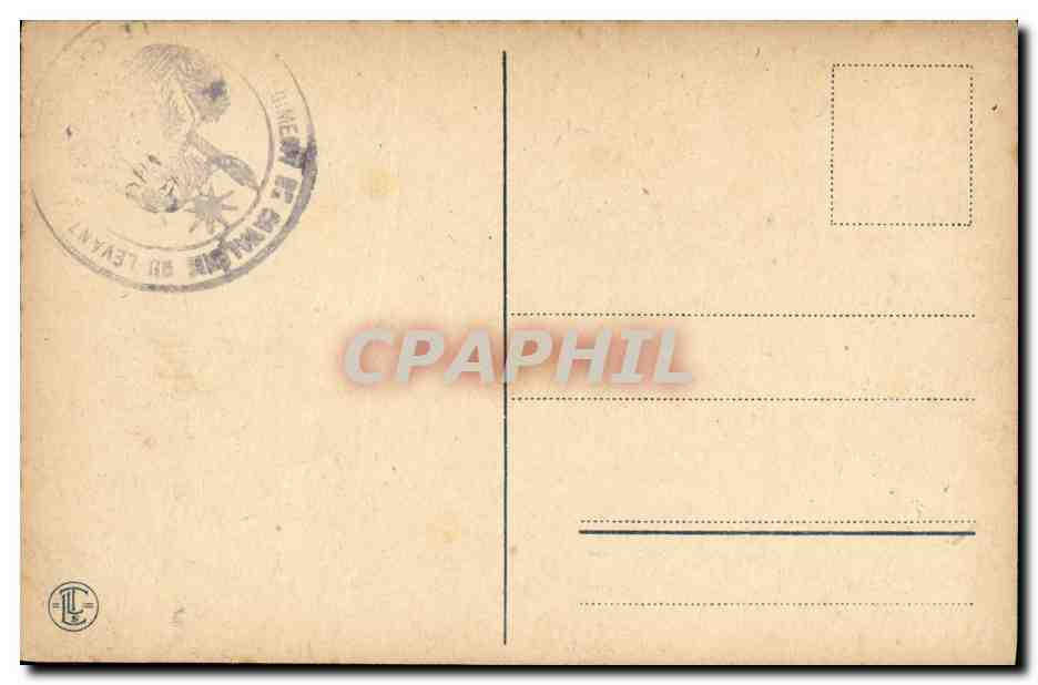 CPA La prire au desert Au dos Cachet Armee du levant Cavalerie  — Rückseite