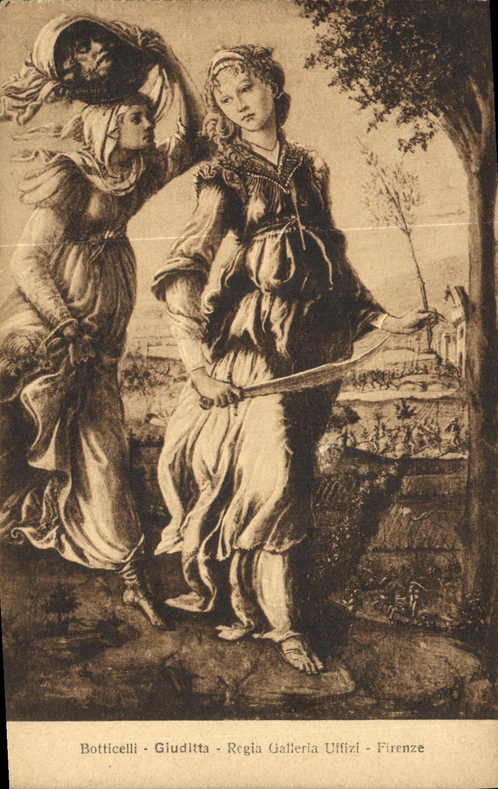CPA Firenze Botticelli Giuditta Regia Galleria Uffizi