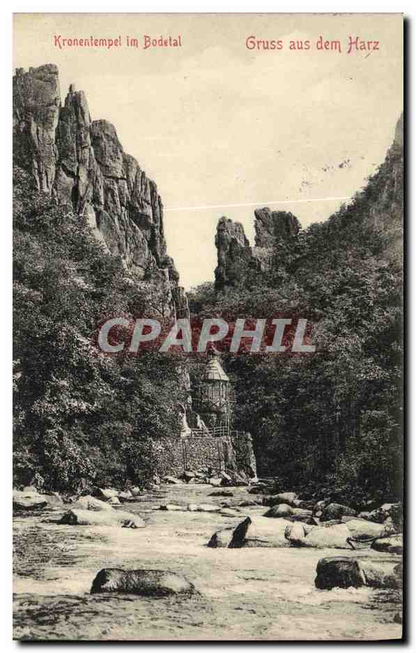 CPA Gruss Aus dem Harz Kronentemple in Bodetal