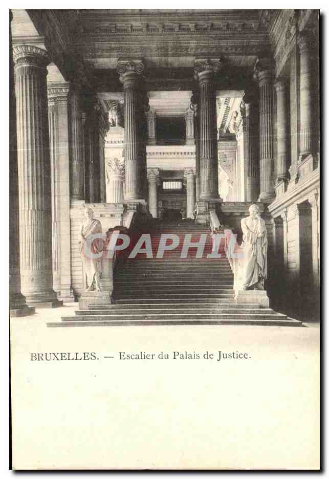 CPA Bruxelles Escalier du palais de justice