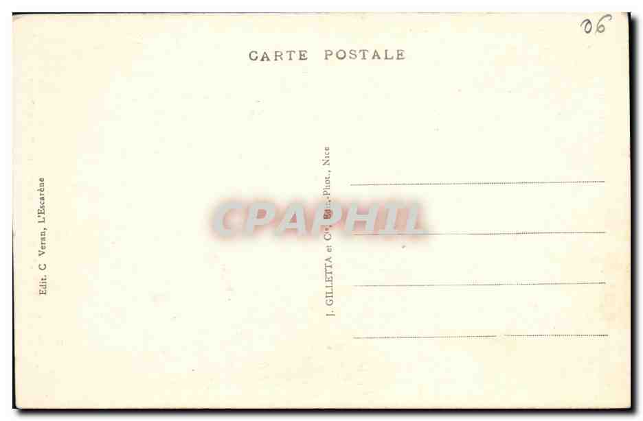 CPA L Escarene Passage du Vieux Pont — Rückseite