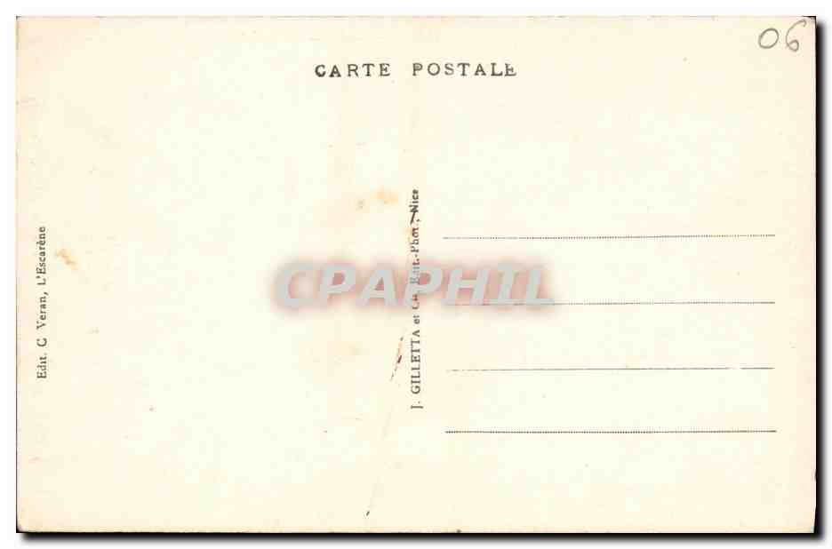 CPA L Escarene Fontaine du Serre — Rückseite