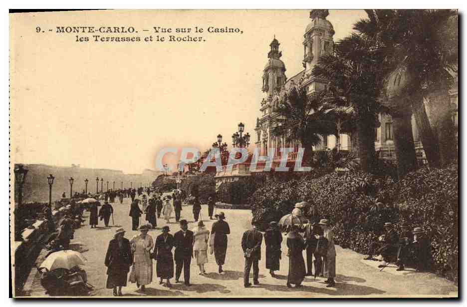 CPA Monte Carlo Vue Sur le Casino Les Terrasses et le Rocher