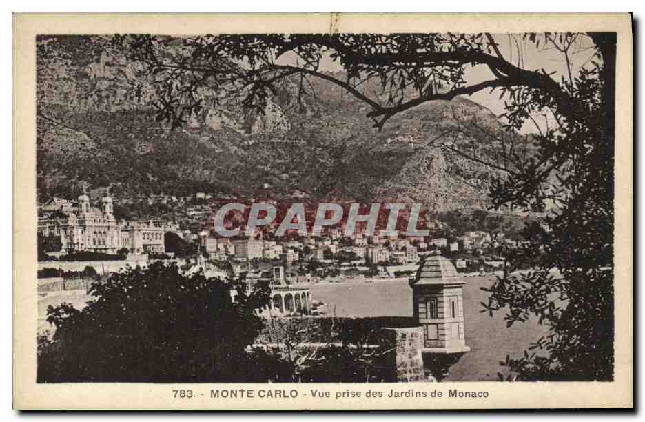 CPA Monte Carlo Vue Prise des Jardins de Monaco