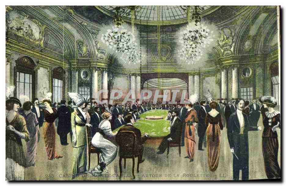CPA Monte Carlo Casino Autour de la roulette