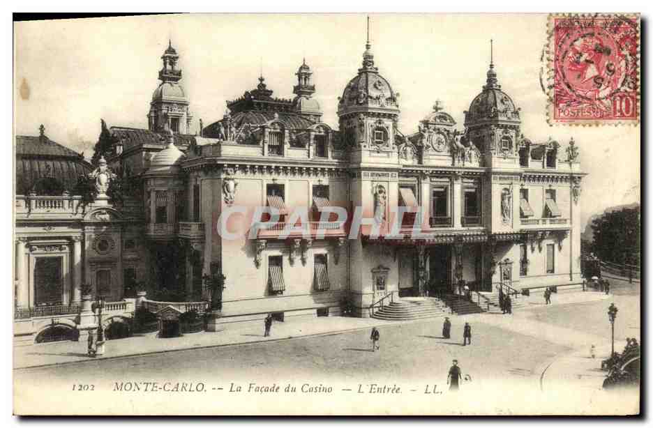 Monte-Carlo — La Façade du Casino — L'Entrée — L.L.