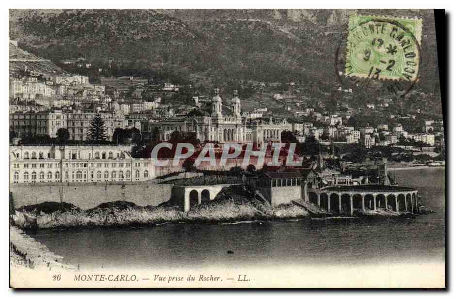 CPA Monte Carlo Vue Prise du Rocher