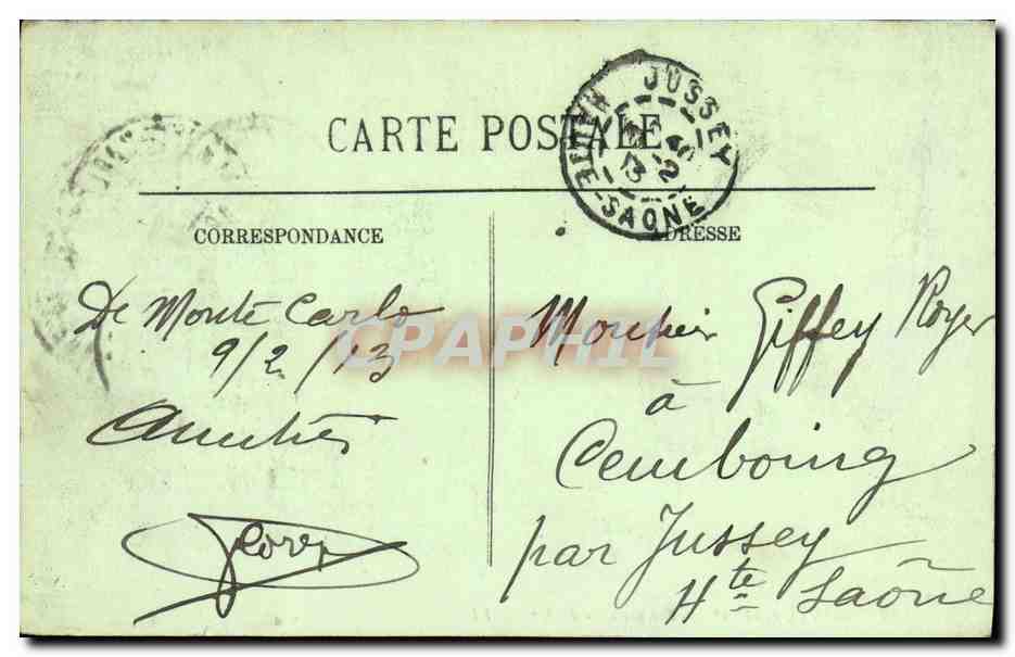 CPA Monte Carlo Vue Prise du Rocher — Verso