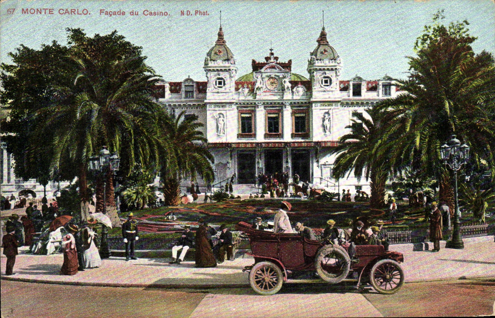 CPA Monaco Monte Carlo Facade du Casino Automobile