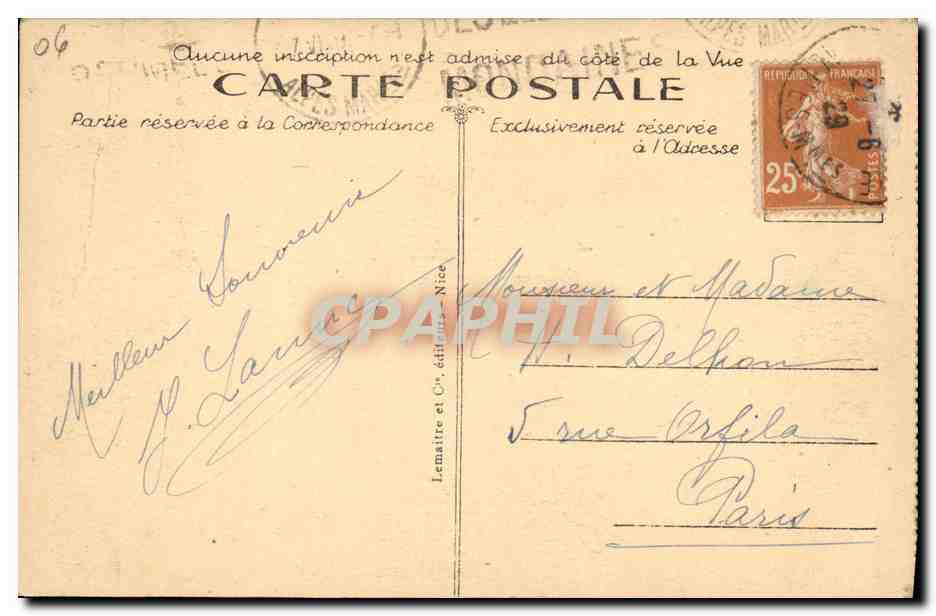 CPA La Vallee du Var a Puget Theniers — Rückseite