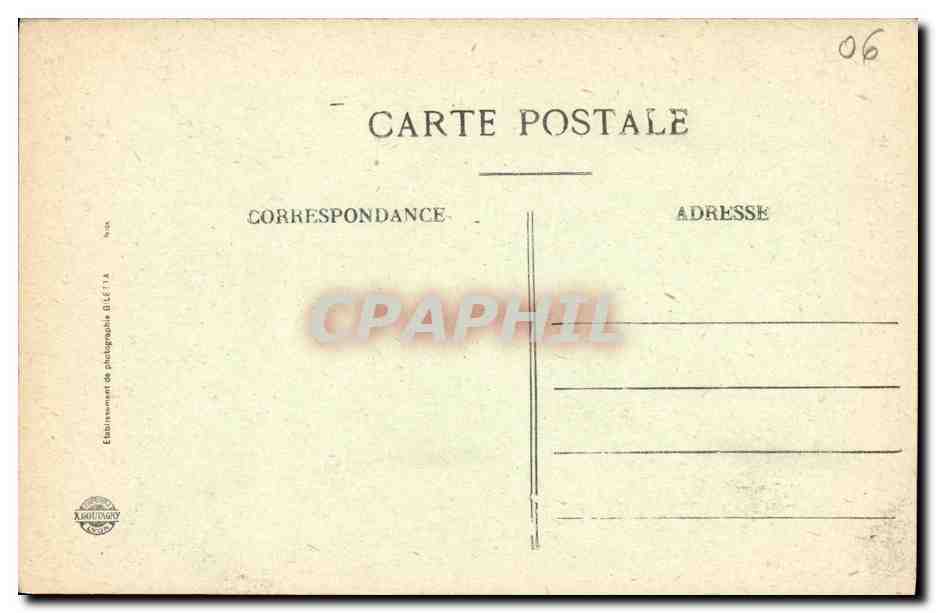 CPA Environs de Menton Saint Agnes et le Righi d Hiver — Rückseite