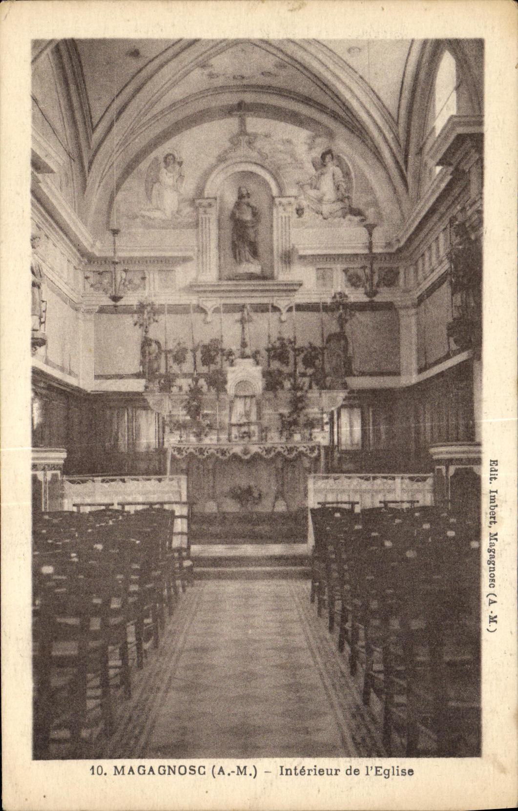 CPA Magagnosc Interieur de L Eglise