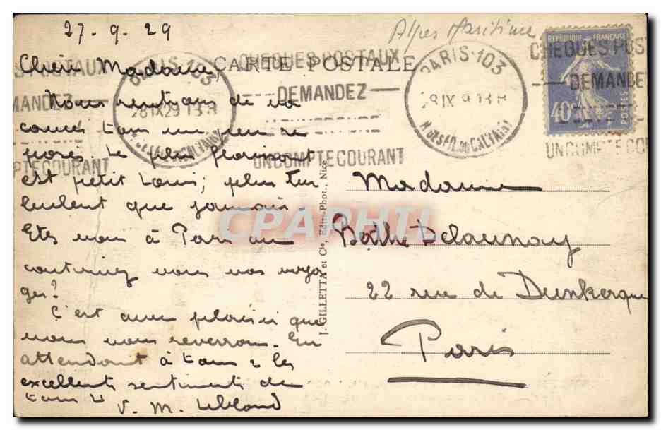 CPA Berthemont les Bains Allee des sources et des cascades Propriete de l etablissement thermal Sources sulfureuses  — Rückseite