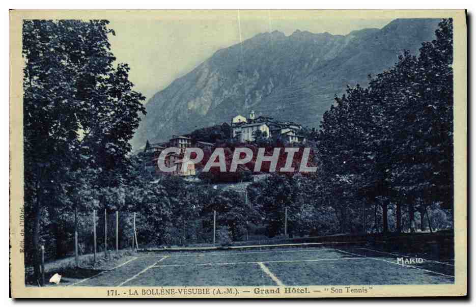 CPA La Bollene Vesubie Grand Hotel Son tennis
