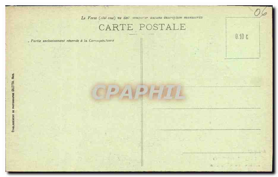 CPA Monaco Entree Les Oliviers — Rückseite