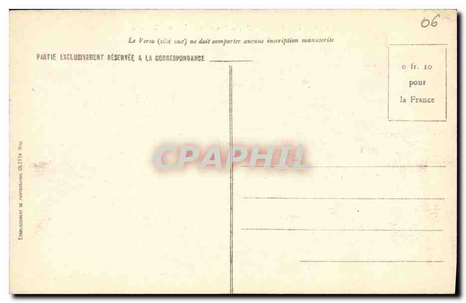 CPA Cote d azur de Monaco a San Remo — Rückseite