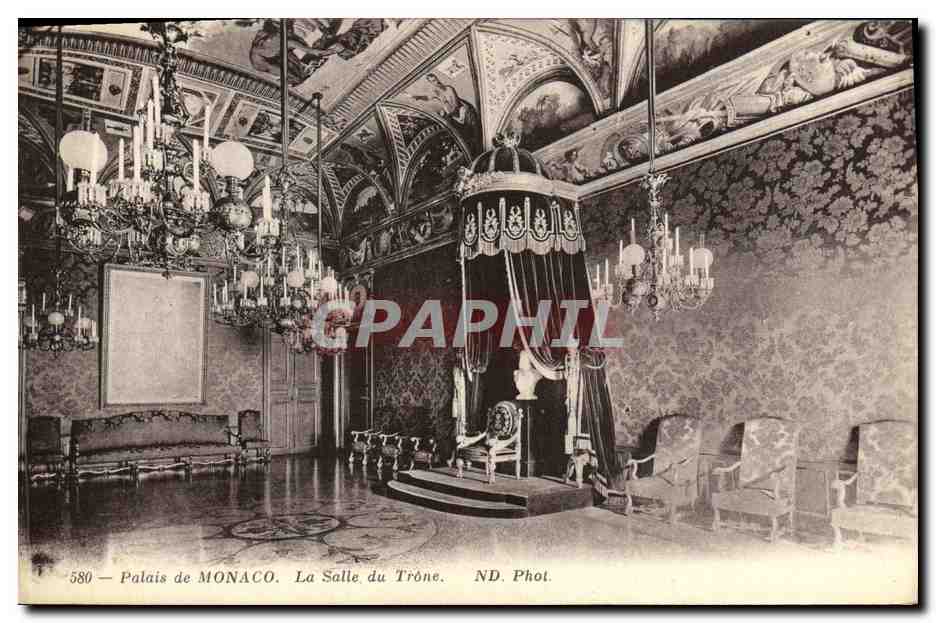 CPA Monaco Palais de La Salle du Trone