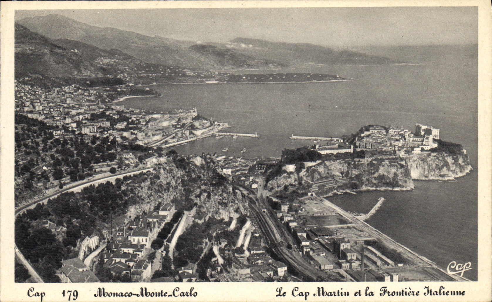 CPA Monaco Le Cap Martin et la frontiere italienne 