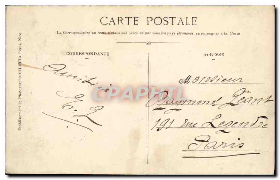 CPA Monaco La Condamine Les Hotels — Rückseite
