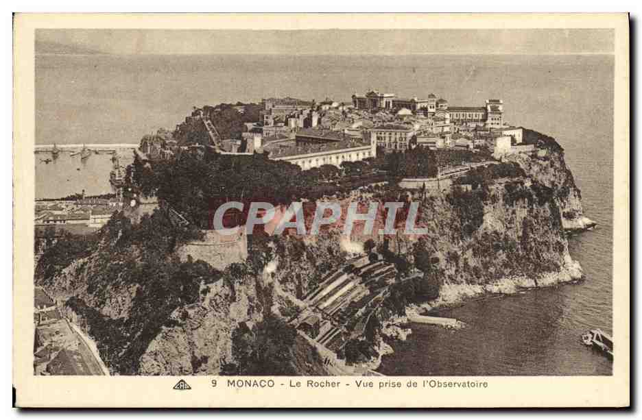 CPA Monaco Le Rocher Vue Prise de L Observatoire