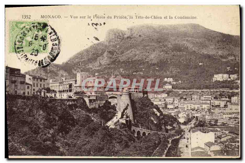 CPA Monaco Vue sur le Palais du Prince le Tete de Chien et la Condamine 