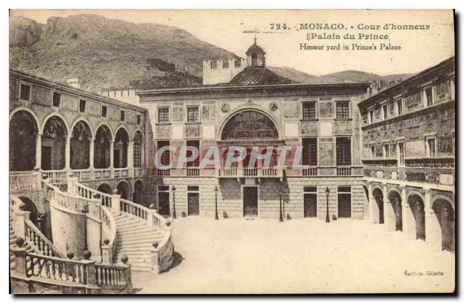 CPA Monaco Cour d Honneur Palais du prince